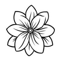 mão desenhado simples flor ilustração vetor