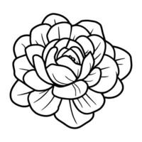 mão desenhado simples flor ilustração vetor