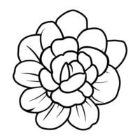 mão desenhado simples flor ilustração vetor