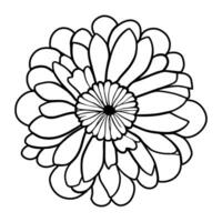 mão desenhado simples flor ilustração vetor