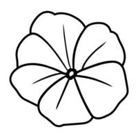 mão desenhado simples flor ilustração vetor