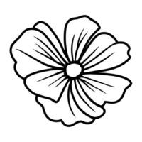 mão desenhado simples flor ilustração vetor