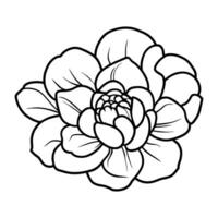 mão desenhado simples flor ilustração vetor