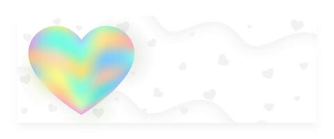 decorativo colorida amor coração branco bandeira para dia dos namorados dia celebração vetor