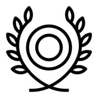 ouro medalhas prêmio ícone ou logotipo ilustração esboço Preto estilo vetor