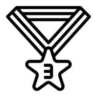 bronze medalhas prêmio ícone ou logotipo ilustração esboço Preto estilo vetor