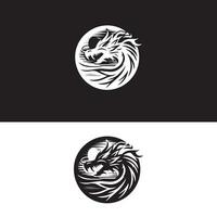 Dragão logotipo ícones. antigo mítico serpente símbolo. mitológico fera placa. vetor ilustração.