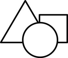 geométrico formas esboço vetor ilustração ícone