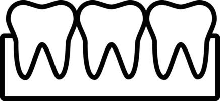 dente esboço vetor ilustração ícone