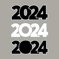 conjunto do logotipos 2024. simples e conciso Projeto. vetor