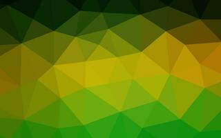 textura de hexágono embaçada de vetor verde escuro, amarelo.