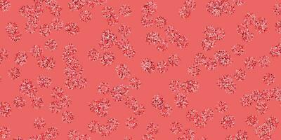 fundo do doodle do vetor rosa claro, vermelho com flores.