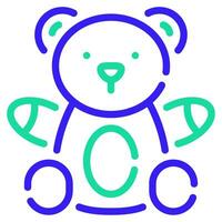 Urso de pelúcia Urso ícone ilustração para rede, aplicativo, infográfico, etc vetor