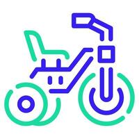 triciclo ícone ilustração para rede, aplicativo, infográfico, etc vetor