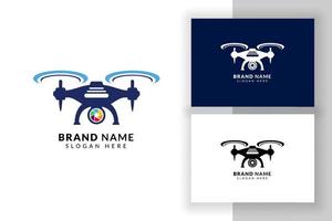 modelo de design de logotipo do drone. ilustração do símbolo do sinal do drone. vetor