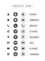 contato ícone para o negócio vetor