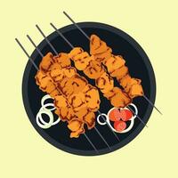 shish tawook Comida ilustração vetor