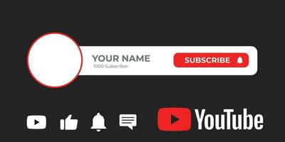 Youtube canal cobrir wireframe. Youtube bandeira para Projeto seu canal. Youtube canal nome mais baixo terceiro vetor