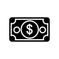 dinheiro ícone vetor. dólar ilustração placa. finança símbolo. economia logotipo. vetor