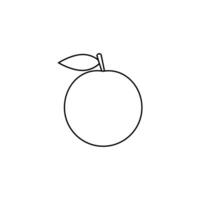 laranja ícone vetor. frutas ilustração placa. vitaminas símbolo. vegetariano logotipo. Comida marca. vetor