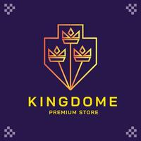 reino loja Prêmio logotipo marca vetor
