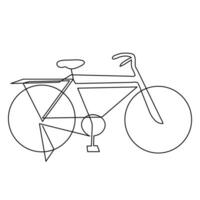 bicicleta contínuo solteiro linha mão desenhando símbolo conceito e esboço esboço vetor arte ilustração