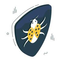 um ícone de design editável de segurança de bug vetor