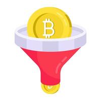 a ícone Projeto do bitcoin filtração vetor
