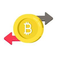 criativo Projeto ícone do bitcoin transferir vetor