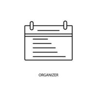 organizador conceito linha ícone. simples elemento ilustração. organizador conceito esboço símbolo Projeto. vetor