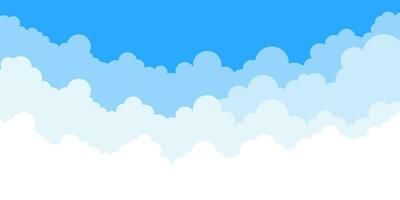 abstrato branco nuvem em azul céu. fronteira do nuvens. vetor estoque ilustração