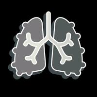 ícone fibrose. relacionado para respiratório terapia símbolo. lustroso estilo. simples Projeto editável. simples ilustração vetor