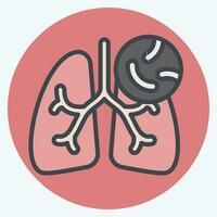 ícone tuberculose. relacionado para respiratório terapia símbolo. cor companheiro estilo. simples Projeto editável. simples ilustração vetor