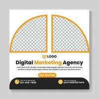 corporativo digital marketing agência social meios de comunicação postar Projeto criativo quadrado rede bandeira modelo vetor