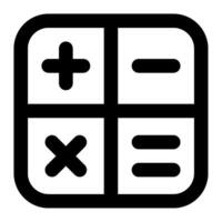 calculadora ícone ilustração para rede, aplicativo, infográfico, etc vetor