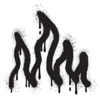 spray pintado grafite fogo chama pulverizado isolado com uma branco fundo. vetor ilustração.