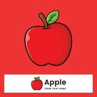 maçã fruta fresco vetor ilustração