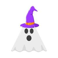 assustador chapéu bruxa dentro fantasma ilustração vetor