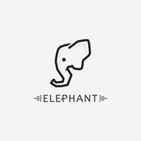 modelo de design de ilustrador de vetor de logotipo de elefante