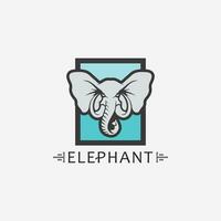 modelo de design de ilustrador de vetor de logotipo de elefante