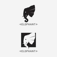 modelo de design de ilustrador de vetor de logotipo de elefante