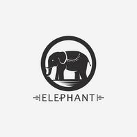 modelo de design de ilustrador de vetor de logotipo de elefante