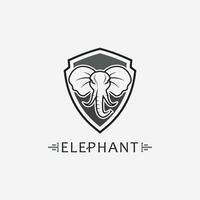 modelo de design de ilustrador de vetor de logotipo de elefante