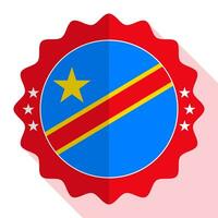 democrático república do a Congo qualidade emblema, rótulo, sinal, botão. vetor ilustração.