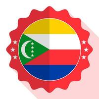 Comores qualidade emblema, rótulo, sinal, botão. vetor ilustração.