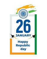 26 janeiro - república dia do Índia, vetor ilustração