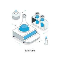 laboratório escala isométrico estoque ilustração. eps Arquivo vetor