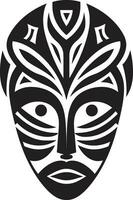 simbólico enigma africano tribal vetor ícone Eterno tradição vetor emblema do tribal mascarar