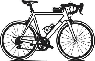 estrada emblema Preto bicicleta ícone cidade cruzeiro vetor bicicleta logotipo