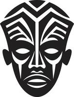 étnico crônicas icônico africano vetor tribal sussurros africano mascarar emblema